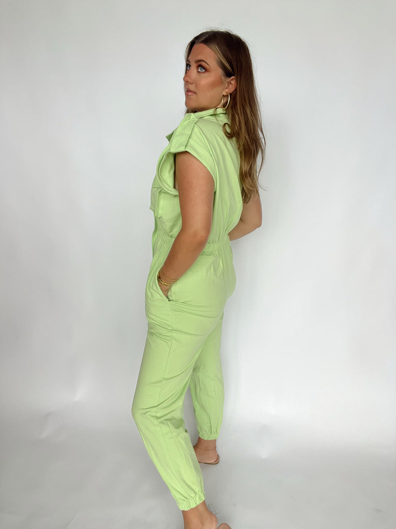 Lime Jogger Jumpsuit