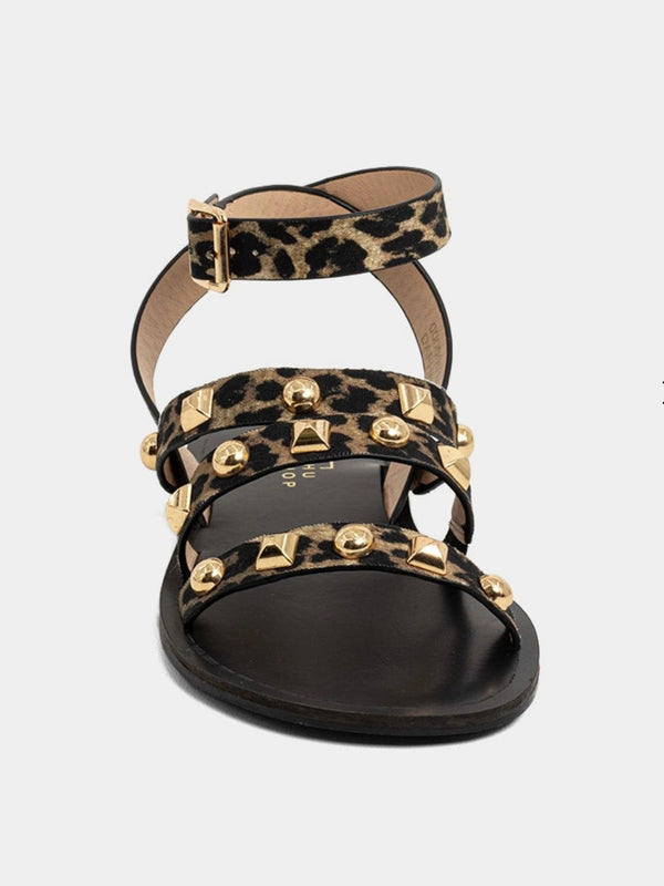 Daphne Cheetah Wrap Sandals