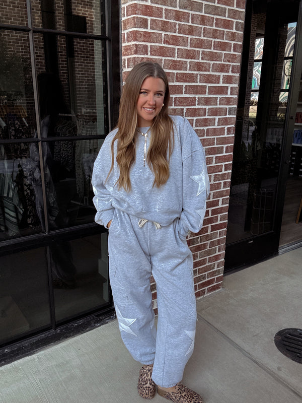 Star Grey Sweat Set