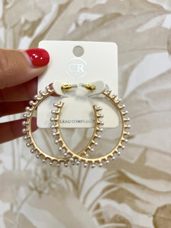 Pearl Stud Hoop