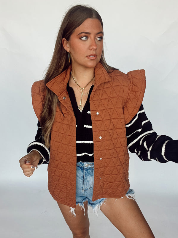 Rust Quilted Vest