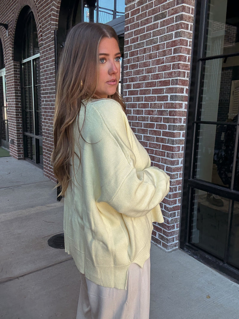 Daisy Yellow Chunky Sweater