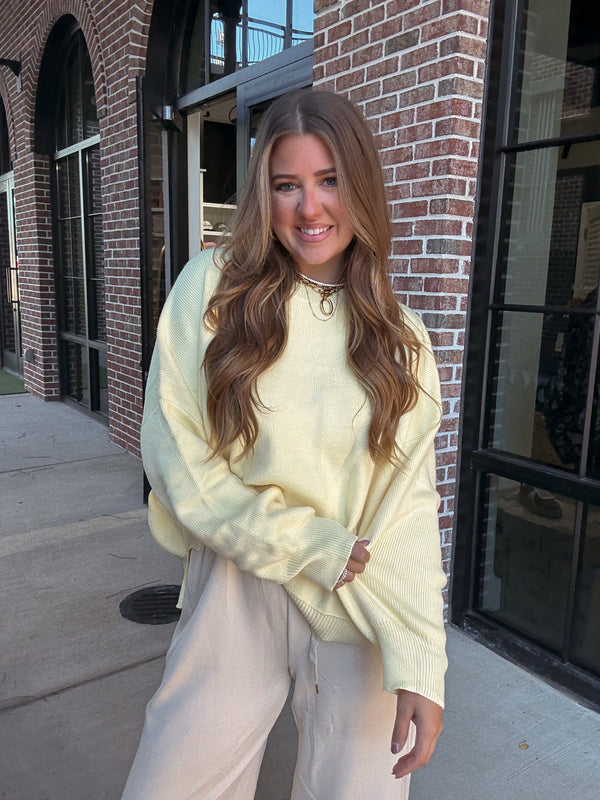 Daisy Yellow Chunky Sweater