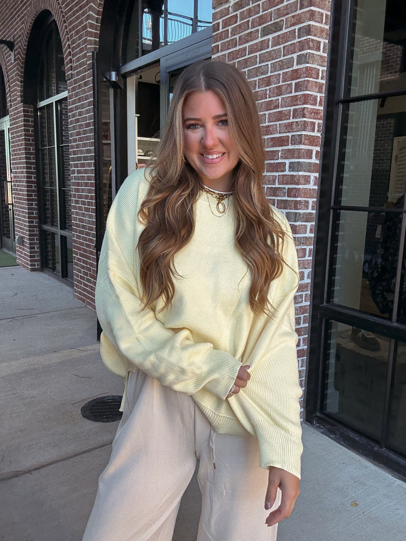 Daisy Yellow Chunky Sweater