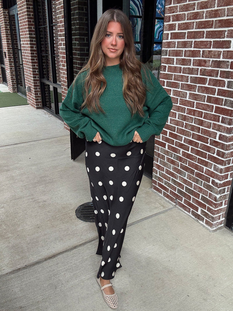 Hunter Green Ribbed Sweater