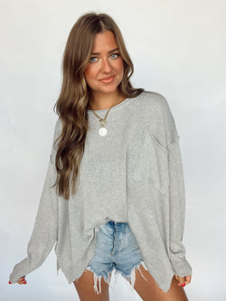 Grey Knit Top