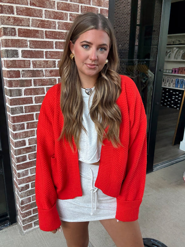 Red Avery Cardigan