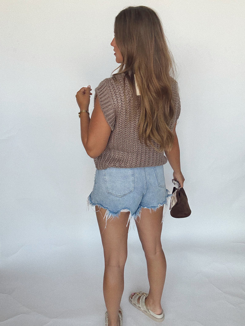 Mocha Knit Vest