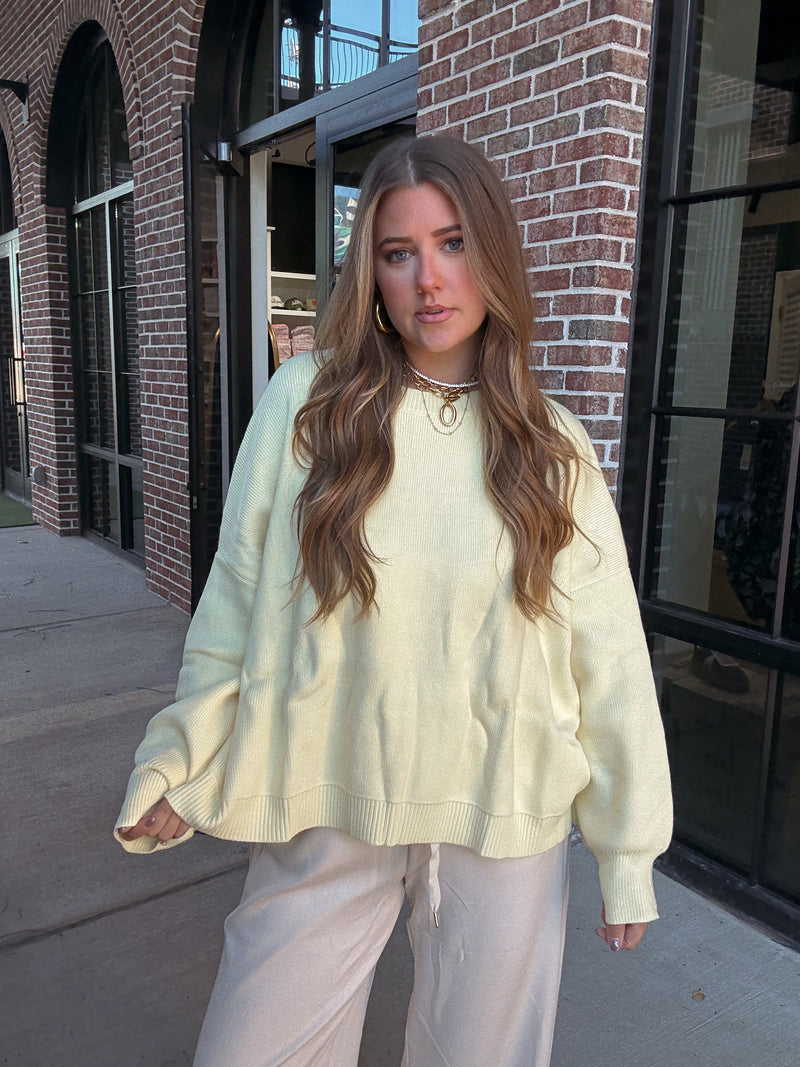 Daisy Yellow Chunky Sweater