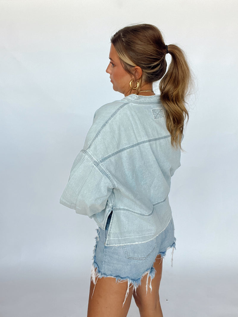 The Robyn Denim Top | RESTOCK