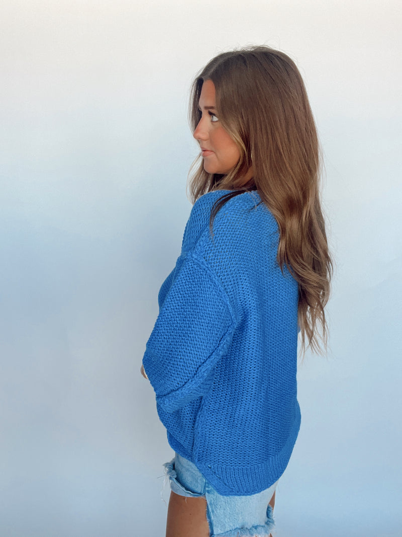 Peri Blue Half Sleeve Top