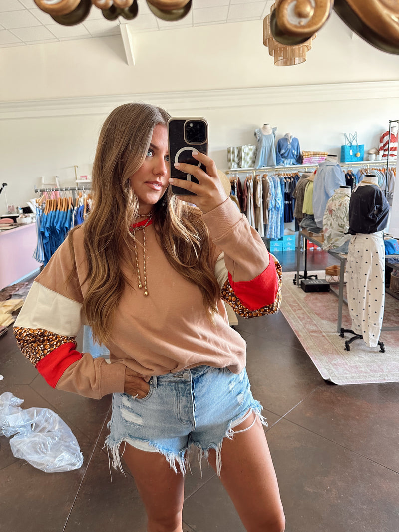 Mocha Red Pull Over