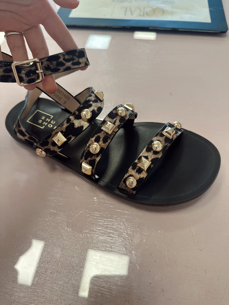 Daphne Cheetah Wrap Sandals