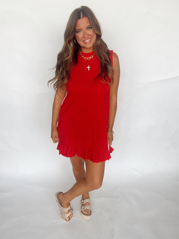 Red Varsity Tennis Dress