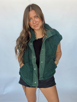 Green Teddy Vest