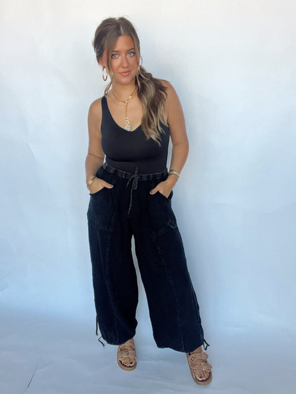 Gauze Jogger Pant | BLACK