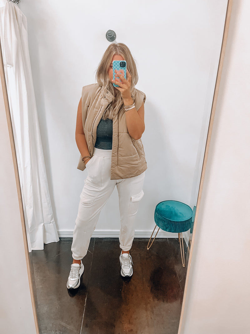 Oversized Mocha Vest