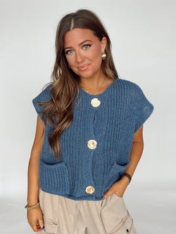 Midnight Button Sweater