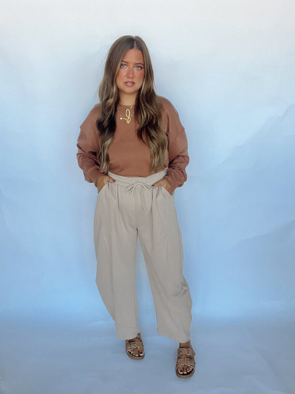 Taupe Barrel Sweatpant