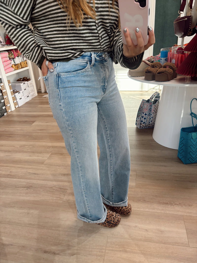 High Rise Wide Leg Jean