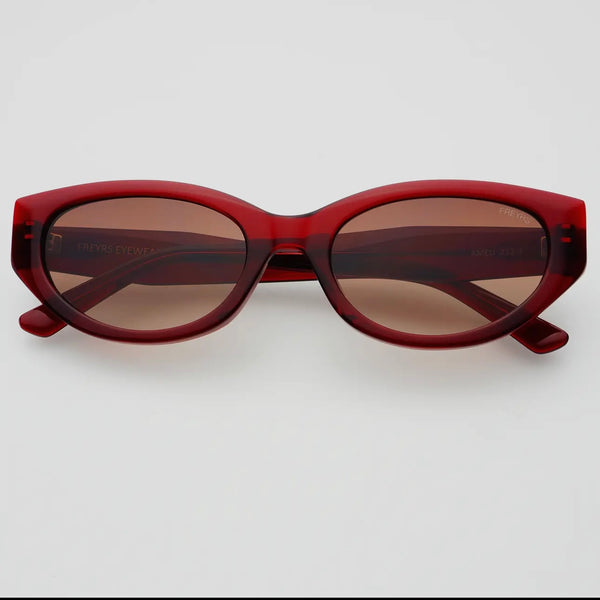 Ameli Cat- Eye Sunglasses - Red