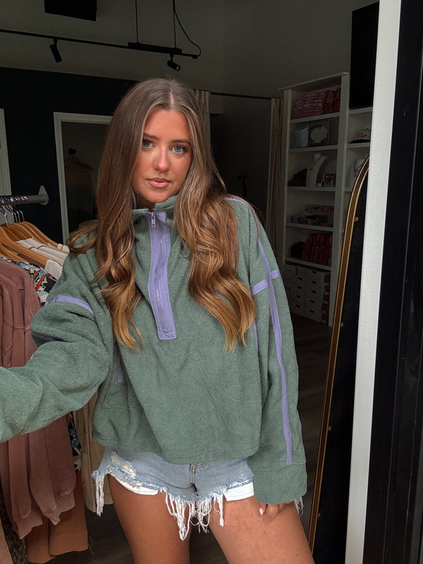 Pistachio Half Zip