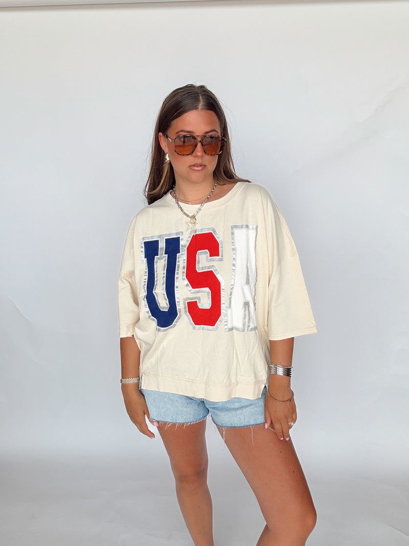 USA Metallic Top