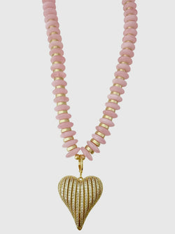 Keller Blush Beaded Necklace