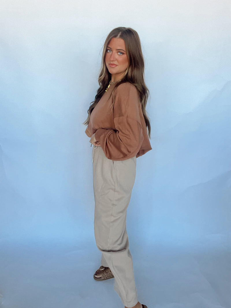 Taupe Barrel Sweatpant