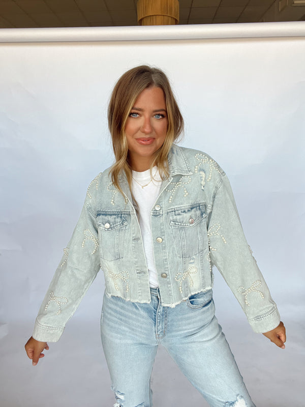 Bow Denim Jacket