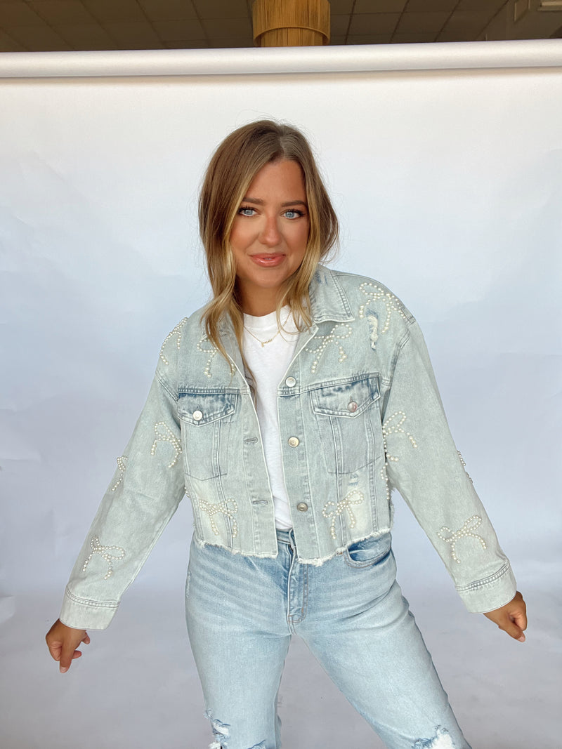 Bow Denim Jacket