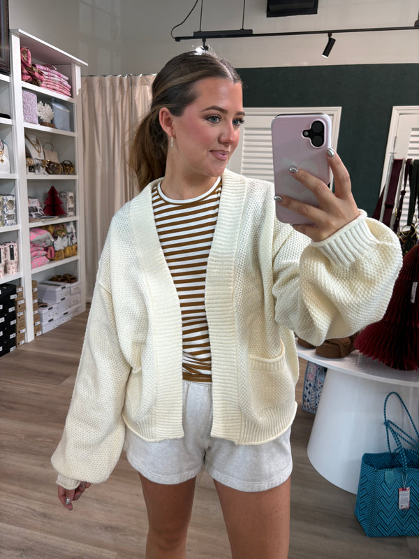 Cream Knitted Cardigan