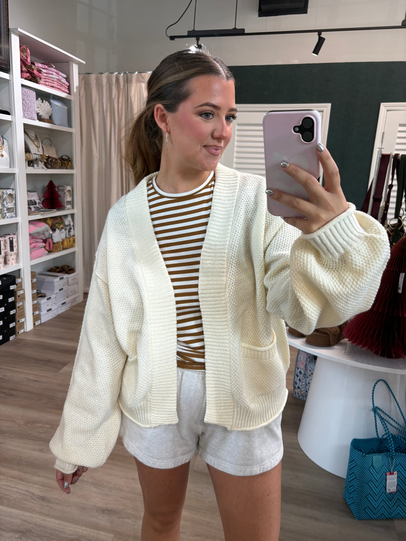 Cream Knitted Cardigan