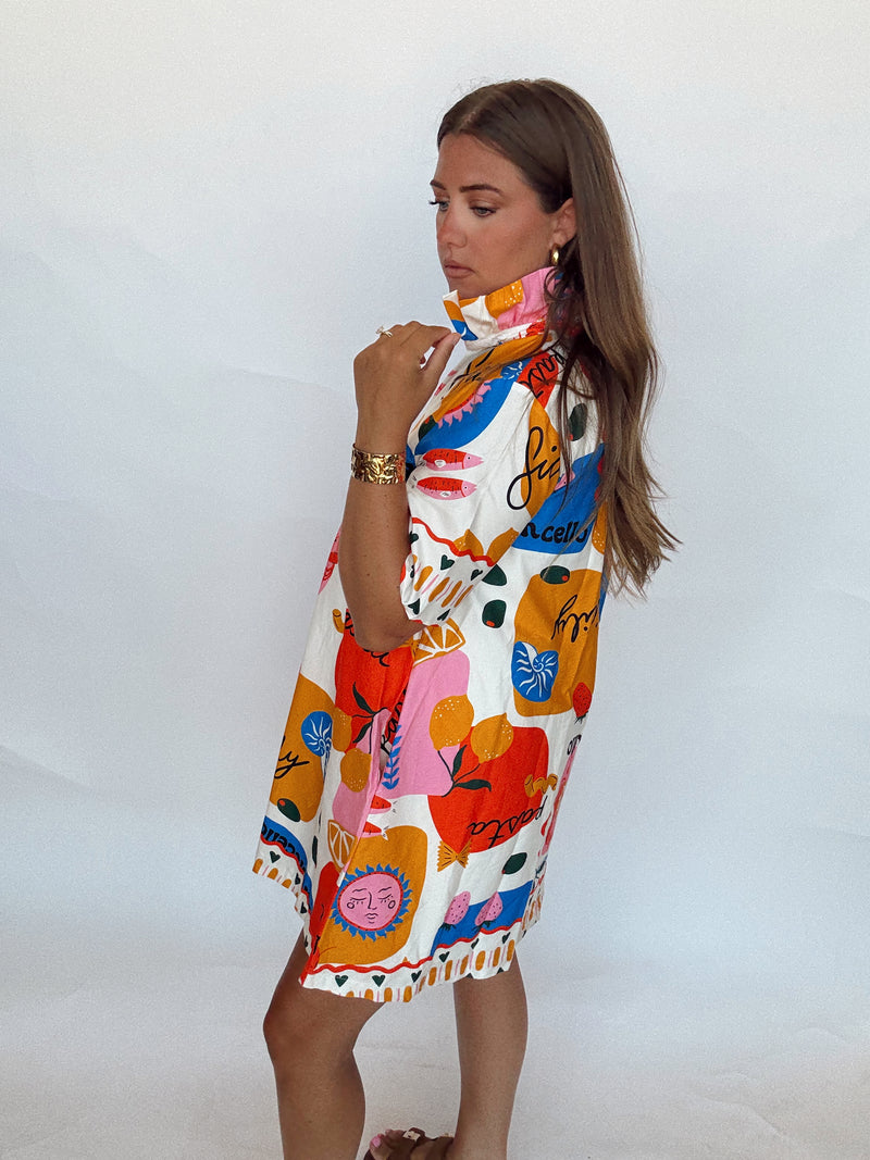 Olivia Ruffel Collar Dress