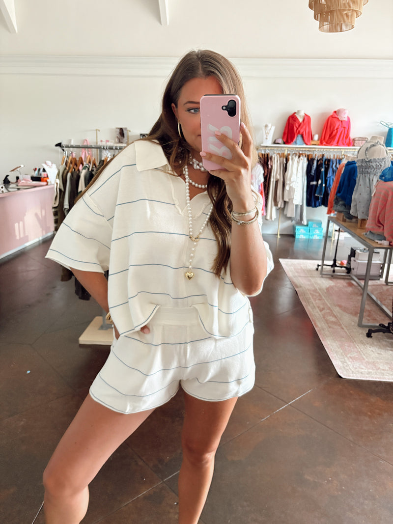 Summer Striped Set | Blue