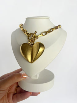 Chunky Gold Heart Necklace