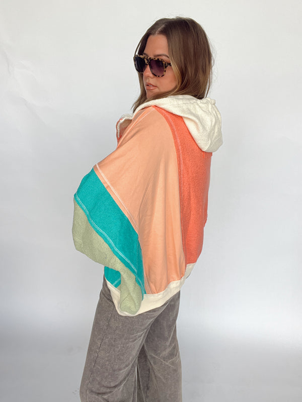 The Peachy Colorblock Hoodie