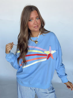 Peri Blue Star Sweatshirt