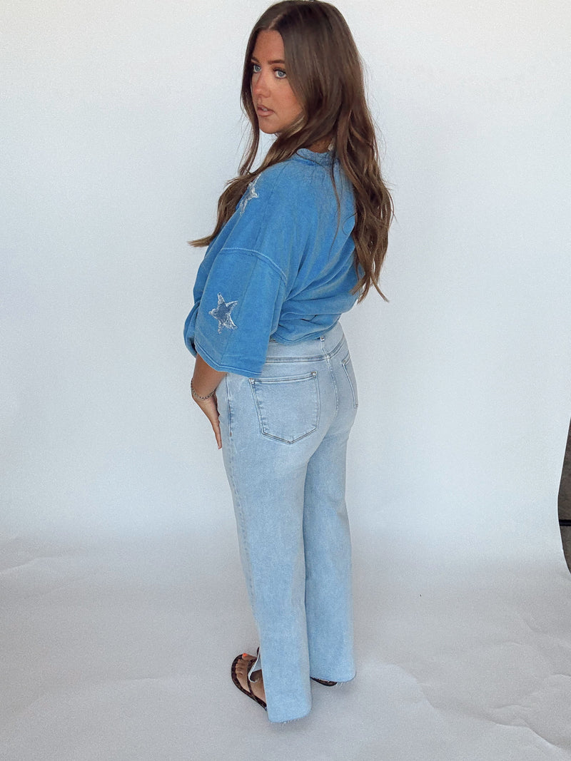 Annie Side Slit Denim