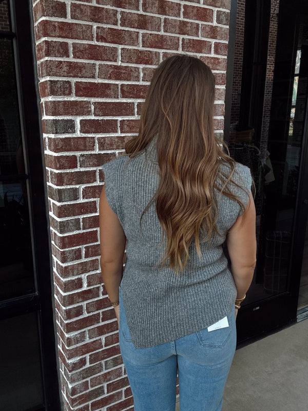 Grey Asymmetrical Tank