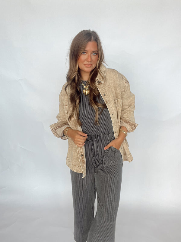 Vintage Taupe Shacket