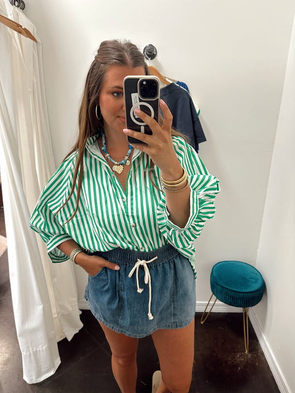 Striped Cabana Button Up