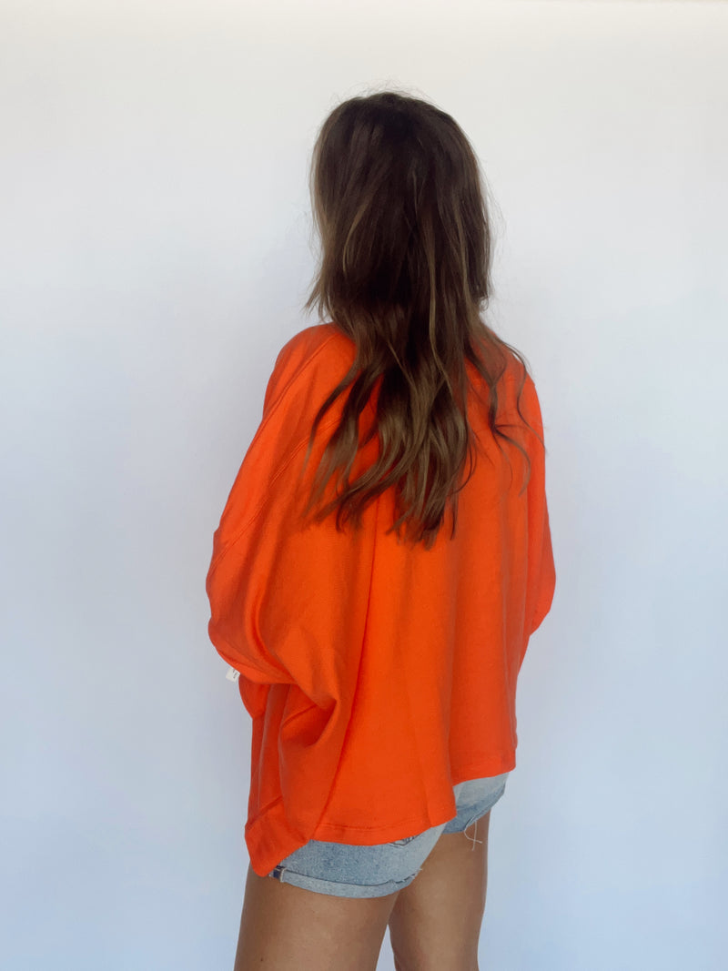 Orange French Terry Top