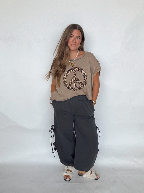 Charcoal Tie Joggers