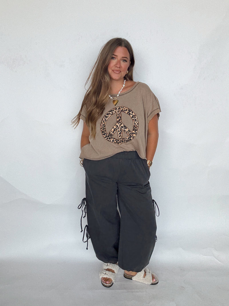 Charcoal Tie Joggers