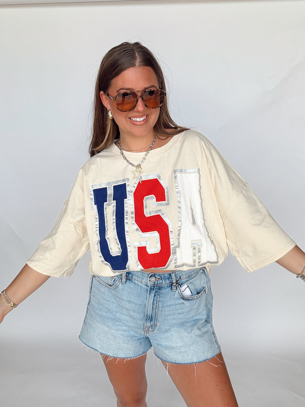 USA Metallic Top