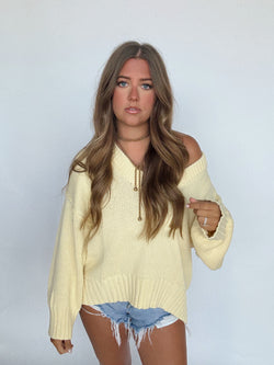 Lemon Drop Shoulder Sweater