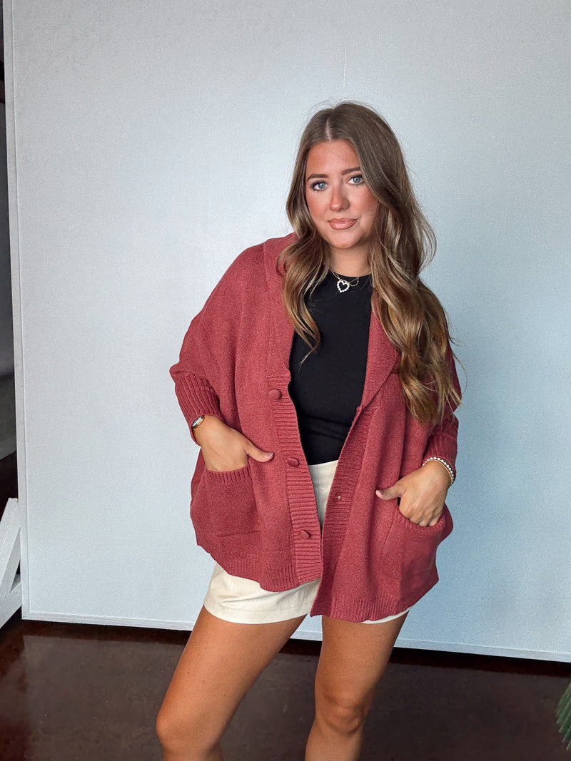 Dark Rose Cardigan