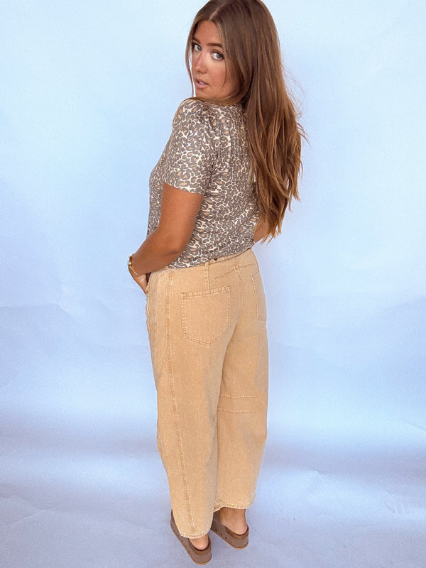 Camel Barrel Denim