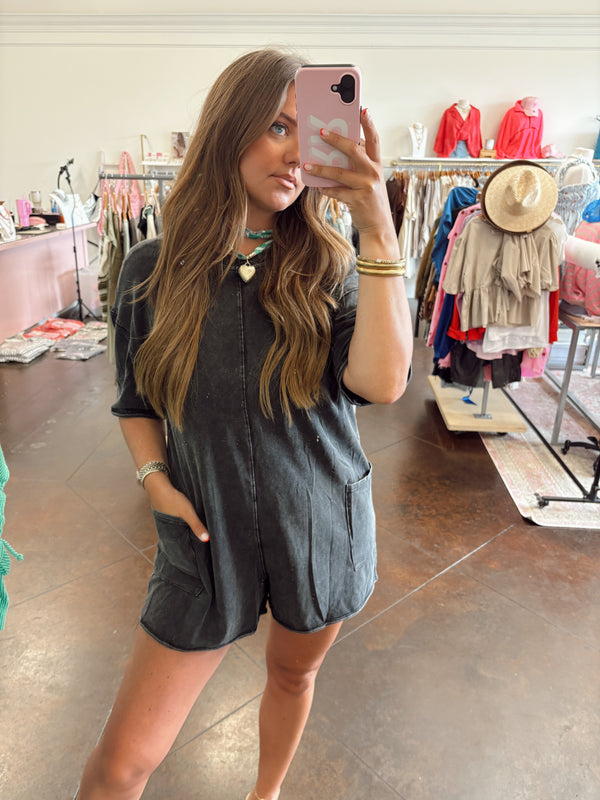 Charcoal Lux Romper
